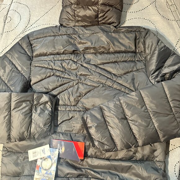 REEBOK LOFT BLACK JACKET HOODIE COMPARE WITH DOWN JACKETS SIZE M MEN $135.00 - Picture 5 of 5
